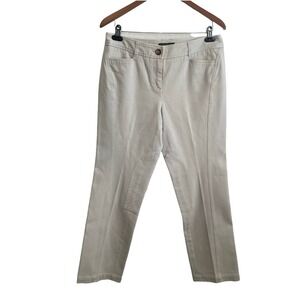 Talbots Petites Riding Pants 10P Beige Equestrian Style Inner Leg Patch Preppy